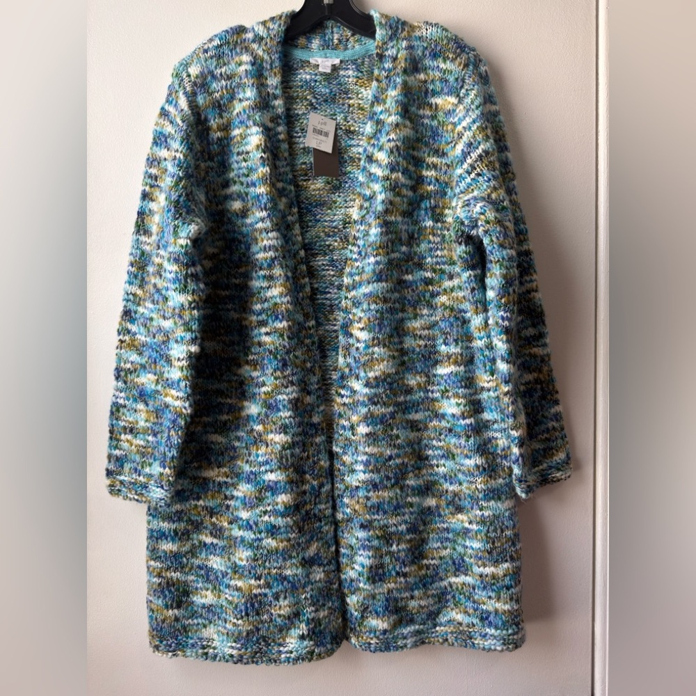 J. Jill Clarendon Cyan Cardigan at Hamilton Place in Chattanooga Blue Green Knit - Picture 6 of 14